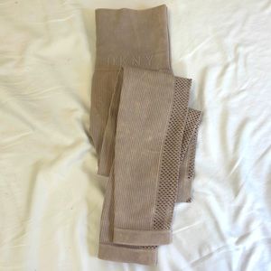 DKNY washed pink cutout leggings